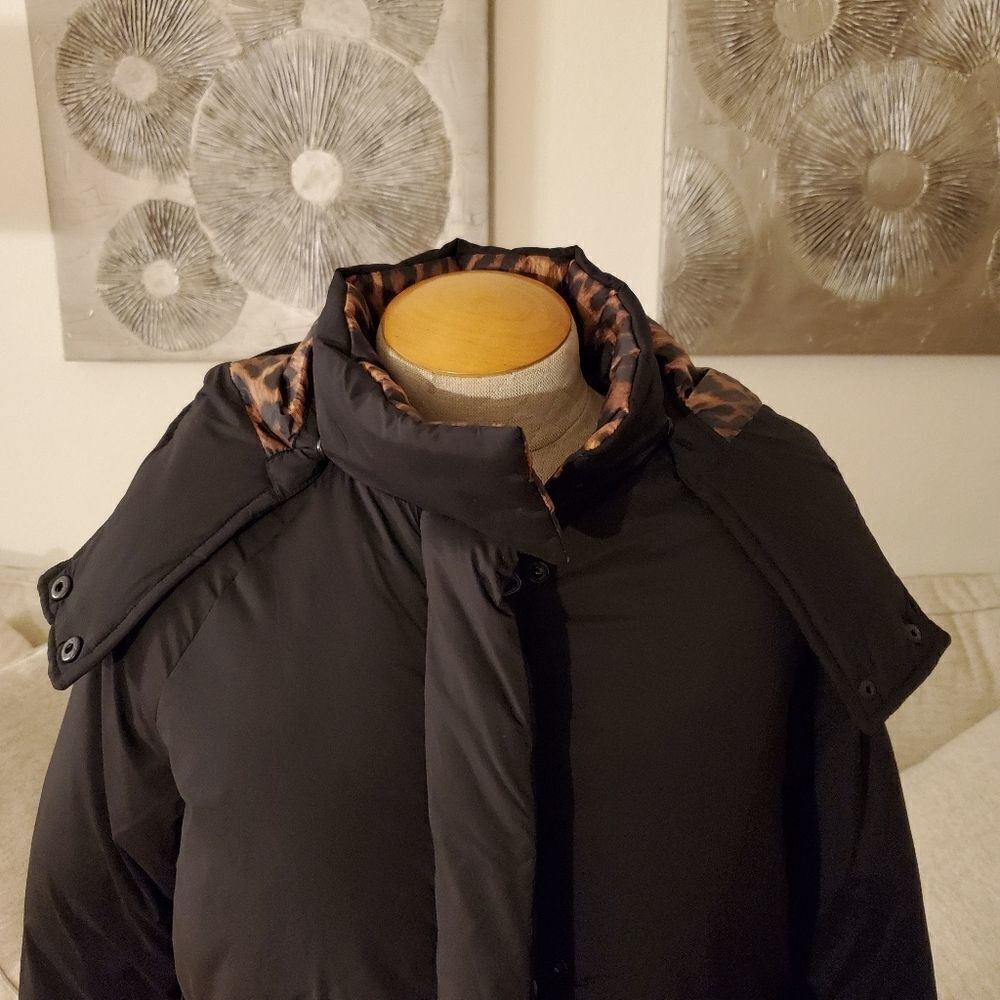 Halogen Animal Contrast Puffer Coat - Picture 5 of 15